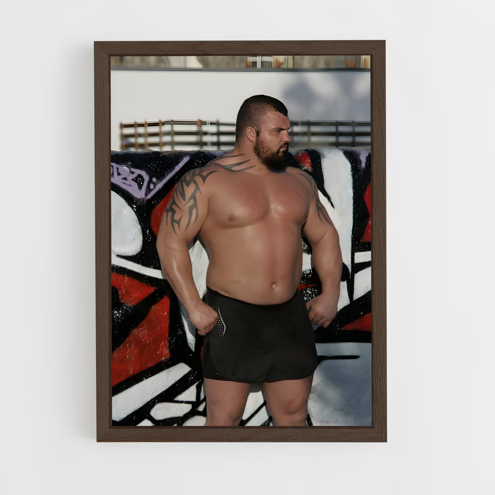 Poster L'Homme à Barbe – affiche Powerlifting (vue 5)